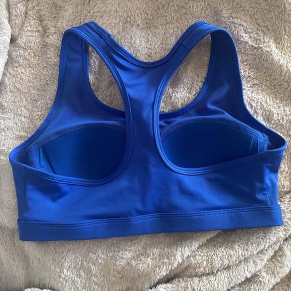 Nike Blue Dri Fit Racerback Sports Bra with Moisture-Wicking Fabric - Picture 2 of 3
